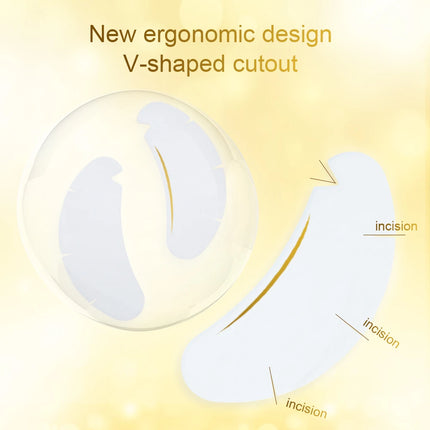 OWOSC 100PCS V Shaped Eyelash Patches Hydrogel Gel Eye Patches Wholesale false Eyelash Extension Under Eye Pads Makeup Tools