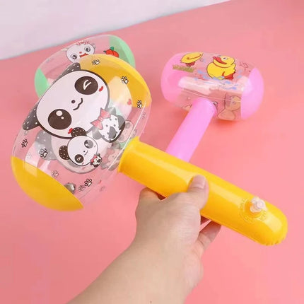5pcs Inflatable Hammer with Bell Cute Cartoon Blowing Party Supplies Inflatable Toys Swimming Pool Baby Toys Children's Toys