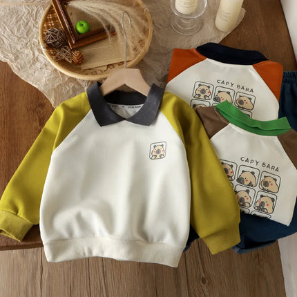 2024 Boys Polo Shirts Casual Contrasting Color Pullover for Kids School Uniform Children T-shirts Girls Tees Baby Clothes