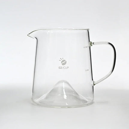 Thickened Heat-resistant Glass Hand Brew Coffee Pot,Borosilicate Handle Mug with Scale,600ml Transparent Milk Cup