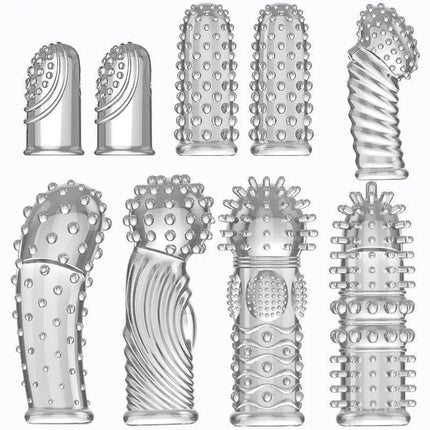 Reusable Finger Sleeve Safe Prostata G Spot Vagina Clitoris Anal Massage Adult Games Masturbation SM Exotic Sex Toys for Couple