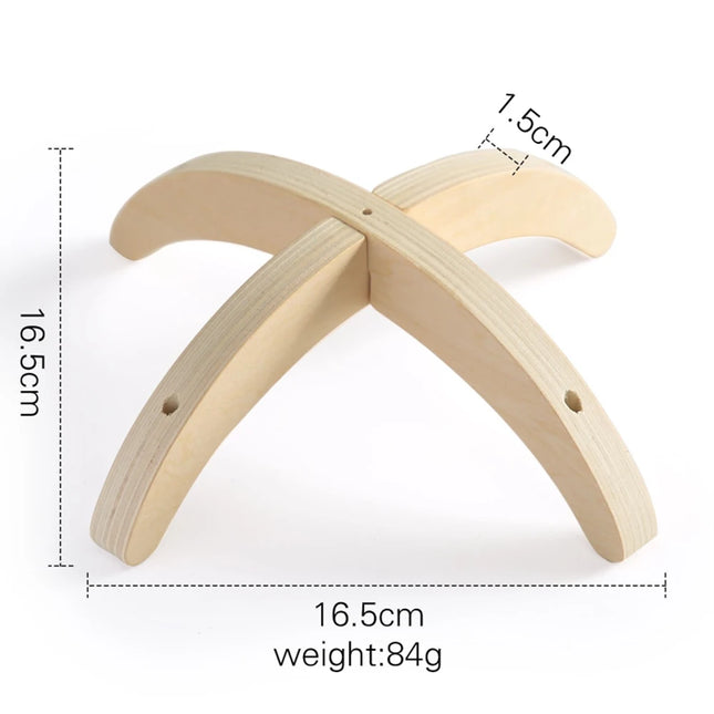 Customize Baby Bed Bell Bracket 0-12 Months Foldable Crib Holder Mobile Wooden Bell Bracket Rattle Toy Newborn  item stuff Gifts