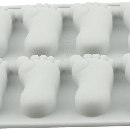 8 Cavity Baby Foot Prints Silicone Molds Fondant Candy Chocolate Mould Cute Footprint Shaped Baking Molds for Cake Decoration