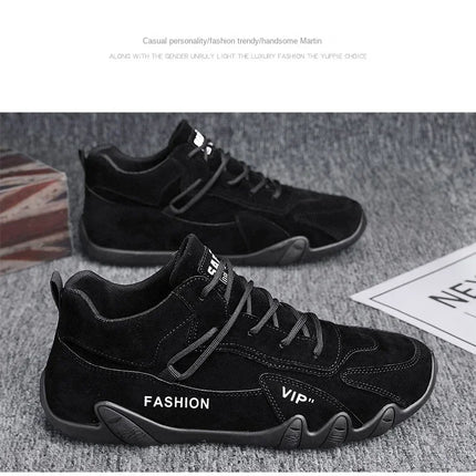 Ankle Boots For Men 2025 Spring Man Casual Sneakers Non Slip Khaki Work Mens Shoe Short Boots Loafers Lace Up Zapatillas Hombre