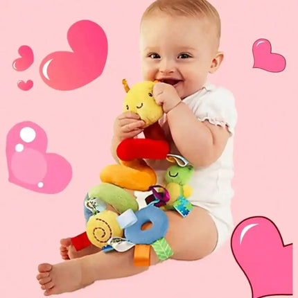 Newborn baby caterpillar colorful plush toy, baby early education soothing toy, baby rattle toy,