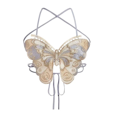 Womens Sexy Hollows Out Outfit Glitter Bra Tops Club Festival Beachs Party Mirrors Skirts for Summer