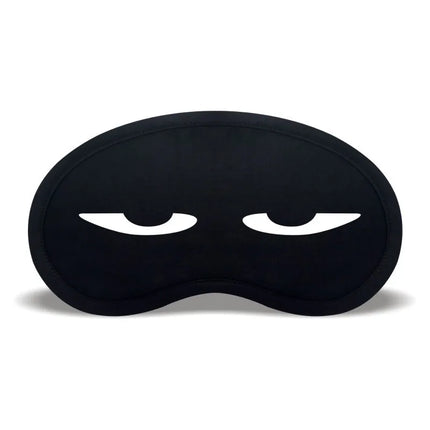 Cute Expression Black Blackout Eye Mask Women Girl Men Office Travel Essential Gift Unisex Funny Cartoon Nap Time Sleep Eye Mask