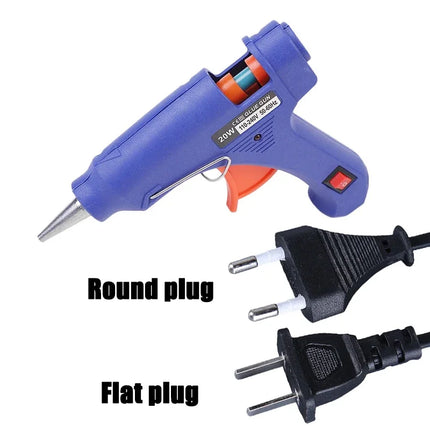 20W Hot Melt Glue Gun Car High Temperature Thermo Electric Tool Industrial Mini Guns With 7x150mm Glue Sticks Car Repair Tool