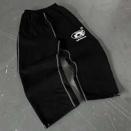 Y2k Embroidered Gray Casual Pants Camo Functional Tactical Functional Men's Women's Premium Jogging Drawstring Sweatpants