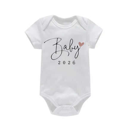 Baby Coming Soon 2026 Announcement Newborn Baby Bodysuit Romper Funny Boys Girls Outfits Body Pregnancy Reveal Clothes