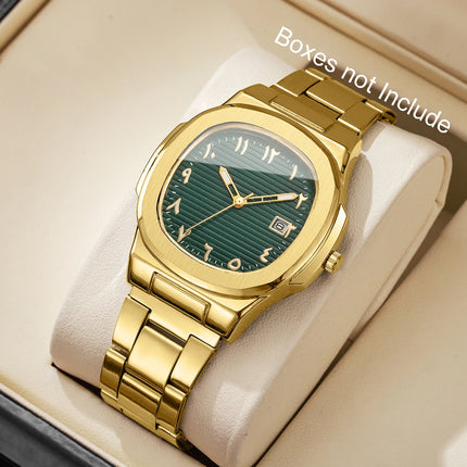Fashion Square Men Calendar Quartz Watch Luxury Business Watches Mens Clock Reloj Hombre（Without Box）