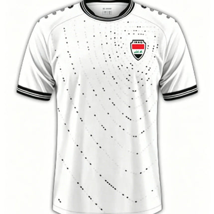 2026 Iraq Style Football Jersey Quick Dry Breathable Green White Fans Casual Outdoor Sports Streetwear T-shirt