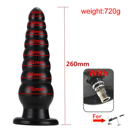 3XLR Sex Machine Attachments Huge soft Butt Plug Large Anal Trainer Realistic Dildo adult Masturbation Toys Vac-U-Lock Connector