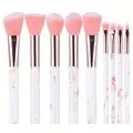 10pcs Makeup Brushes Set Foundation Blush Powder Eyeshadow Professiona Blending Cosmetic Full Set Soft Fluffy Female Makeup Tool