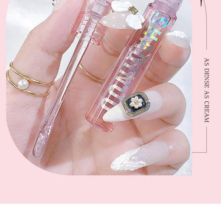 Four pack lip gloss set box, water gloss jelly lip gloss, moisturizing glass lips, not easy to stick to cup