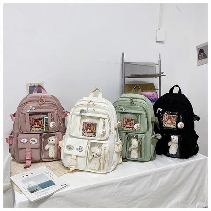 Fashion Girls Backpack New Large Capacity Korean Style Women Backpacks Cute Student School Backpack Versatile Women's Bag
