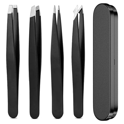 Eyebrow tweezer & eyebrow scissors set, stainless steel multifunctional eyebrow & facial hair trimming beauty, eye styling tool