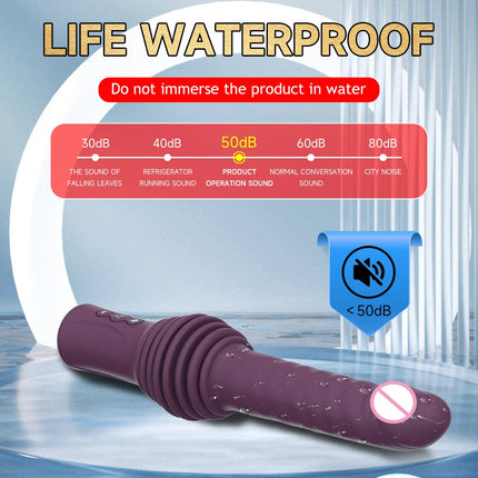 Telescopic Dildo Vibrator G-Spot Clitoris Stimulator Massager Orgasm Thrusting Retractable Vaginal Sex Toy for Adult Women