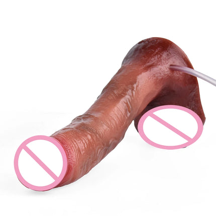 FAAK Lifelike Squirting Penis Silicone Ejaculation Large Realistic Dildo With Sucker Skin Touch Anal Sex Toys For Women