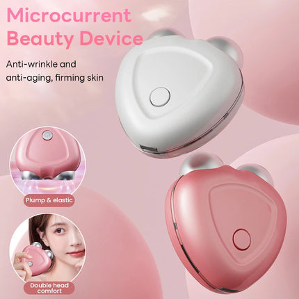 Microcurrent Face Lift Device Roller Mini Face Slimming Massager Portable EMS Delicate Contour Lifting Firming Facial Skin Gift