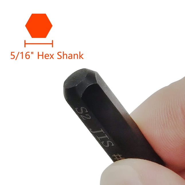 36mm JIS Impact Screwdriver Bits with 5/16“ Hex Shank, S2 Alloy Steel-Ideal for Japanese Automotive and Motorcycle Repairs