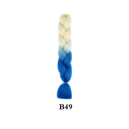 Synthetic 24inch 1Pcs Ombre Jumbo Braiding Hair Extensions High Temperature Fiber Hair Extensions for Box Braids Braiding Hair