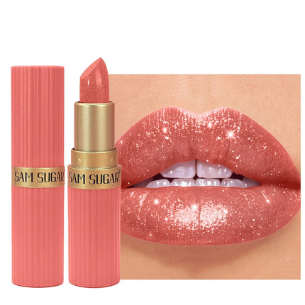 SAM SUGAR 6 colors chocolate bar lipstick makeup pearl matte matte not easy to fall out matte waterproof lipstick
