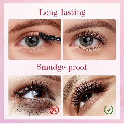 Super Waterproof Mascara 4D Mascara Thick Long Smudge-proof Plump Encrypted Long-lasting Curling Large Eye Makeup Makeup