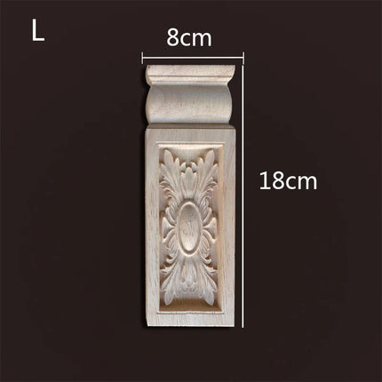 Applique for Furniture In Wood Figurines Moulding Decal Carved Wedding Decoration Maison Accessories Stair Decoration Wood Onlay