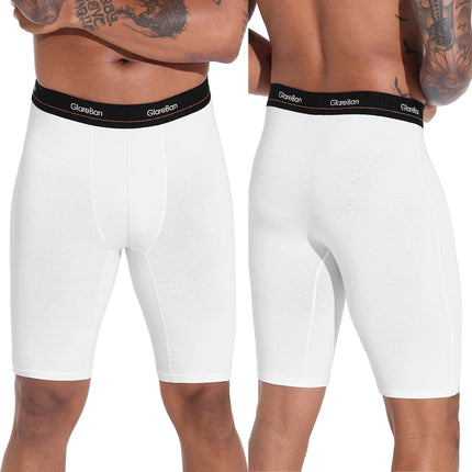 4pc Set Long leg White Cotton Boxer Men Underwear Male Brand Panties And Underpants For Homme Luxury Shorts Box Slip Briefs Soft