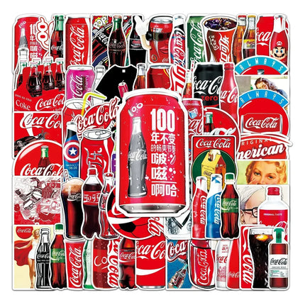 76pcs Coke Laptop Bike Car Decoration Waterproof Sticker