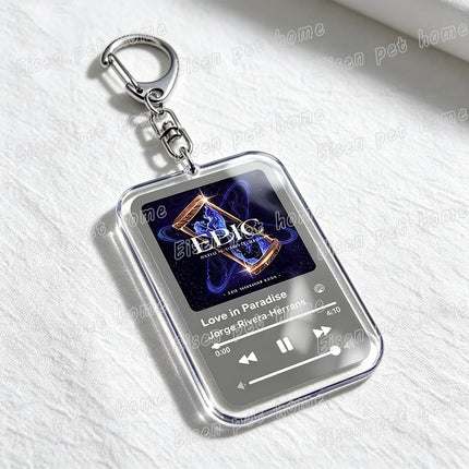Music Epic The Musical Keychain for Women Accessories Bag Odysseus Poseidon Greek Mythology Album Keyings Jewelry Gifts
