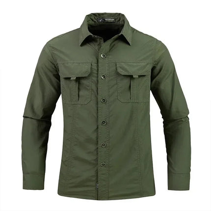 Lightweight Breathable Shirt Tactical Multifunctional Shirt Outdoor Long-Sleeved Work Shirt Breathable Sports Sun Protection