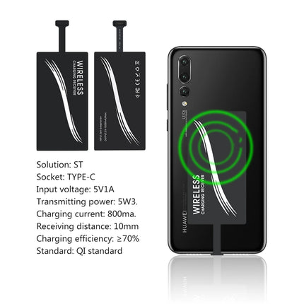 N89R Wireless Charger Type-C Universal Charging Receiver for Huawei P20 Pro P10 Plus Xiaomi Mi8 Mi6 for USB Type C