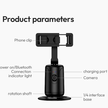 Smart Auto Tracking Phone Gimbal YT20 Foldable 360° Rotation Selfie Mount with Face/Object Tracking for Vlog/Live Stream