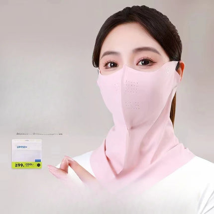 Innovative Ice Silk Neck Mask for Women with Anti-UV Protection and Cool Breathable Design for Sun Protection