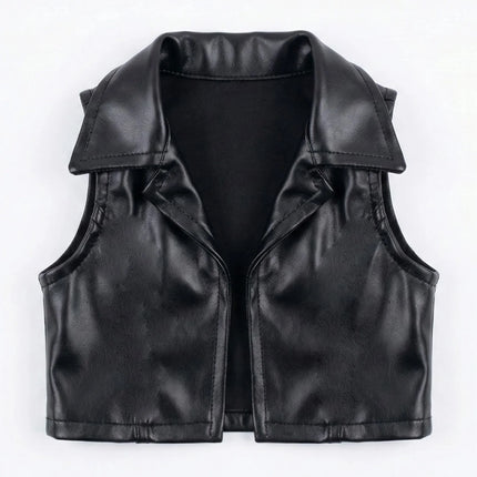 18-inch American Girl and 43cm new reborn doll accessories leather vest, perfect baby gift for our generation