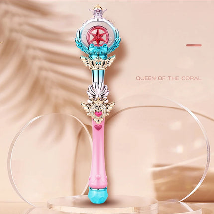 Children Magic Wand Fairy Wand Toys Girl Light Crystal Musical Electric Toys Role-playing Props Decoration Queen Scepter Gifts