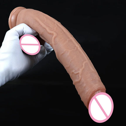 Spuer Bigger Realistic Dildos Silicone Layer Penis with Suction Cup Adult Sexy Toys for Woman Men Vagina Anal Massage Stimulator