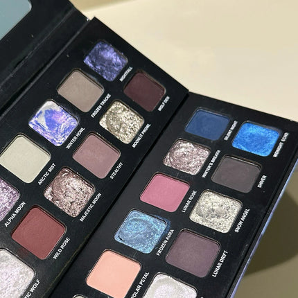 12 Colors Metallic Eyeshadow Palette Pearl Matte Sparkling Shimmer Blue Eye Shadow Highlighter Brighten Glitter Fashion Makeup