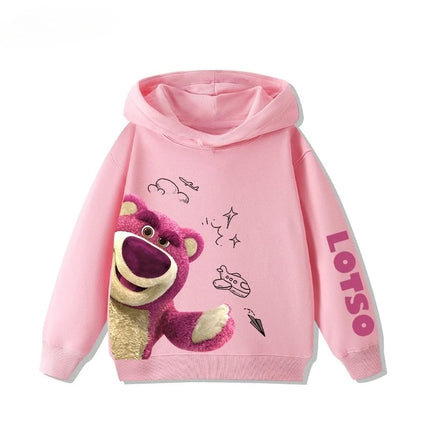 Boys and girls fashionable and cute Lotso print autumn and winter comfortable and warm children's sports pullover