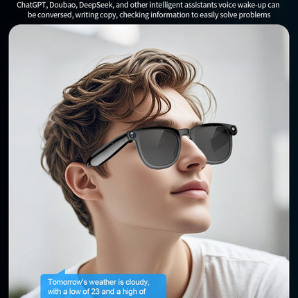 2 in1 4K Smart AI Glasses 800W pixel AI Shooting Camera HD Photo Video Voice Call Translation Waterproof Bluetooth AI Glasses