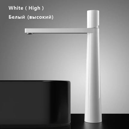 Modern Basin Faucet Brass Bathroom Sink Faucet Hot and Cold Water Mixer Tap WC Deck Mount Washbasin Faucets Bathroom Accessories