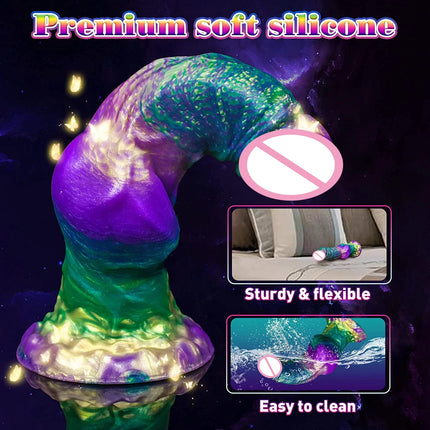9" Realistic Silicone Wolf Dildo Big Knot Anal Dildo Giant Strong Suction Cup Anal Plug G Spot Dragon Dildo Adult Sex Toy