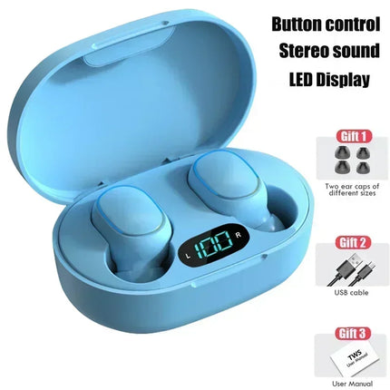 TWS Wireless Earphones Music Headset Bluetooth LED Display HiFi Earphone Waterproof Sport Wireless Headphone With Mic Earplugs