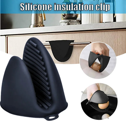 1/2-Piece Heat-Insulating Silicone Clip Anti-Slip Gloves Pot Pad Cooking Baking Oven Heat-Insulating Gloves
