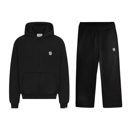 Gothic Retro Graphic Loose Sports Zipper Hoodie Suit Men's and Women's Y2K New Harajuku Hip-Hop Casual Joker Pants Street Wear