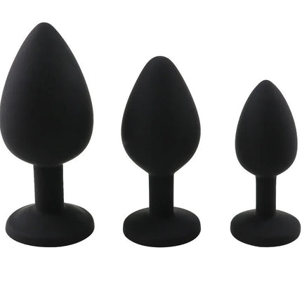 Soft Silicone Butt Plug Anal Plug Unisex Sex Stopper 3 Different Size Adult Toys for Men/Women Anal Trainer for Couples