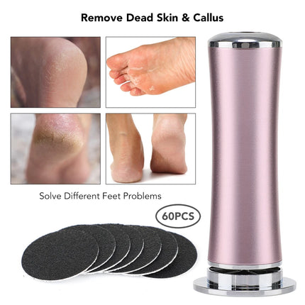 Electric Foot Callus Remover Machine Professional Pedicure Tool For Dead Skin And Heels Cuticle Removal 60 Replacement Sandpaper