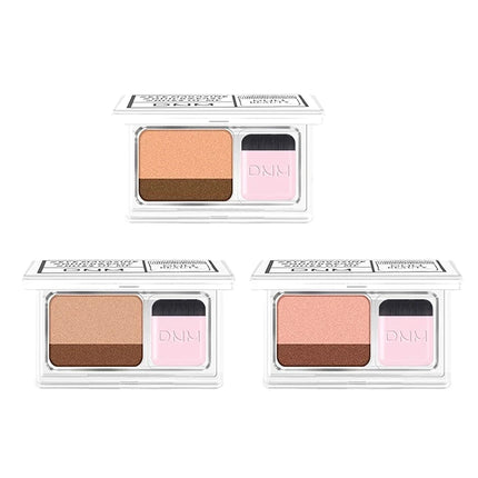 1Pc DNM Professional Women's Cosmetics Two-color Matte Lazy Eye Shadow Double Small Box Easy Carry Eyeshadow Tray for Makeup